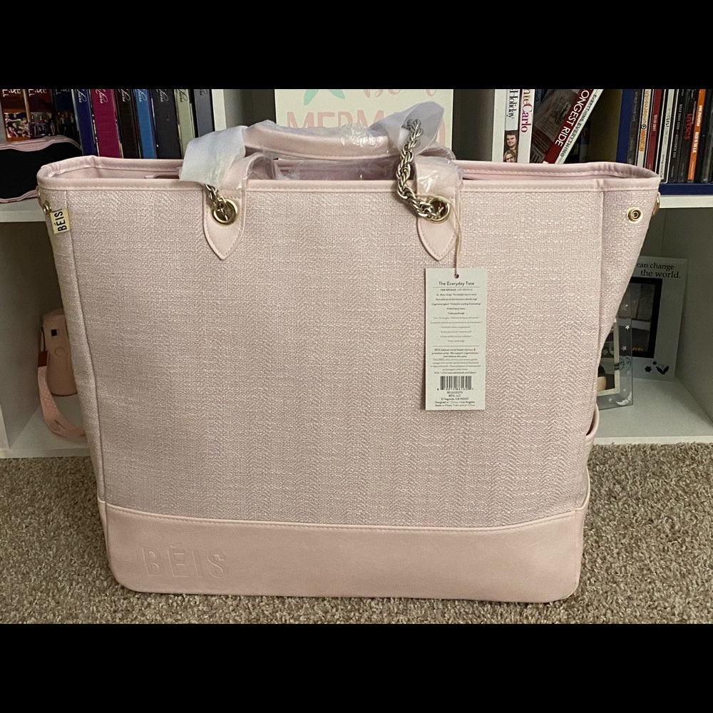 NWT Beis Everyday Tote in Sakura Pink